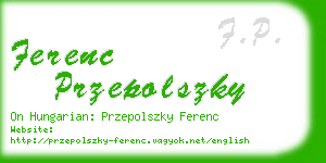 ferenc przepolszky business card